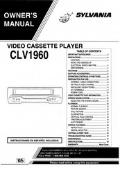 Sylvania CLV1960 Owner's Manual