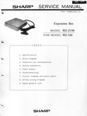 Sharp MZ-1U06 Service Manual