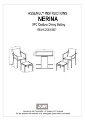 JWA NERINA 82837 Assembly Instructions Manual
