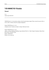 Veichi VH-0800END Manual