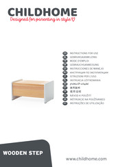 CHILDHOME WOODEN STEP Instructions For Use Manual