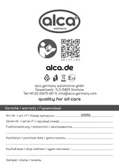 alca 529050 Instruction Manual