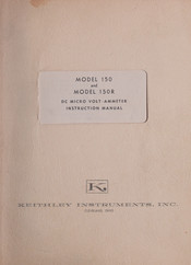 Keithley 150R Instruction Manual