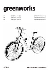 GreenWorks Venture OVB916 Operator's Manual