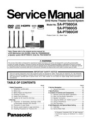 Panasonic SA-PT980GW Service Manual