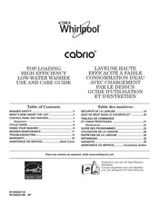 Whirlpool cabrio WTW8500BC0 Use And Care Manual