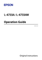 Epson L-4733A Operation Manual