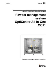 Gema OptiCenter All-in-One OC11 Operating Instructions And Spare Parts List