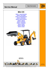 jcb Mini CX 4x4 Service Manual