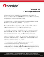 Cassida 9900R V2 Cleaning Procedure