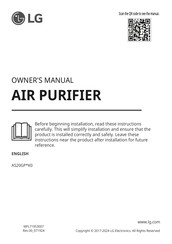 LG AS20GP K0 Series Owner's Manual