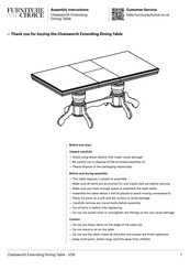 FURNITURE AND CHOICE Chatsworth V06 Assembly Instructions Manual