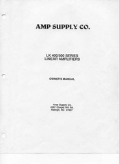 Amp Supply LK 400 series Owner's Manual