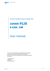 COMEX COVER FLIX 6 kVA User Manual