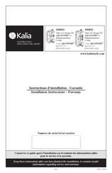 Kalia AQUATONIK 106832 Installation Instructions Manual