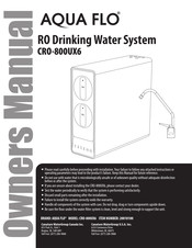 Aqua Flo CRO-800UX6 Owner's Manual