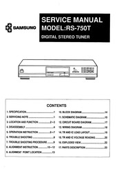 Samsung RS-750T Service Manual