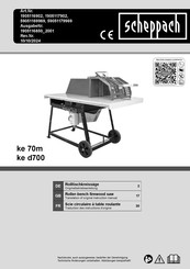 Scheppach ke d700 Instruction Manual