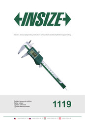 Insize 1119 Operating Instructions Manual