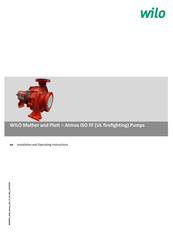 Wilo Atmos ISO FF 65-160 Installation And Operating Instructions Manual