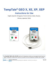 Sensitech TempTale GEO X Instructions For Use Manual
