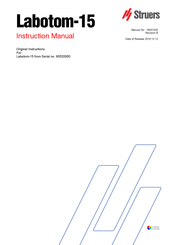 Struers Labotom-15 Instruction Manual
