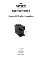 Witt Premium Espresso Black Quick Manual & Safety Instructions