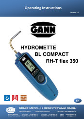 GANN HYDROMETTE BL COMPACT RH-T flex 350 Operating Instructions Manual