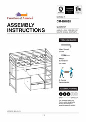 Furniture of America CM-BK828 Assembly Instructions Manual