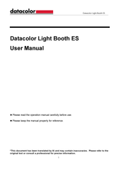 Datacolor Light Booth ES User Manual