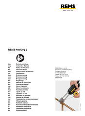 REMS 163020 Instruction Manual