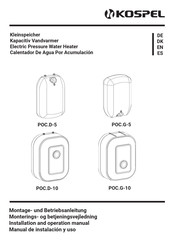 Kospel POC.D.10 Installation And Operation Manual