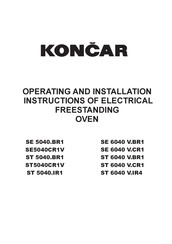 Koncar ST 6040 V.CR1 Operating And Installation Instructions
