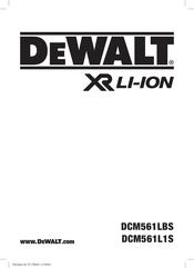 DeWalt DCM561LBS Original Instructions Manual