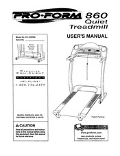 Pro-Form 860 Competitor Treadmill User Manual