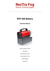 Smoke Factory ResTra Fog RTF-400 Operating Manual