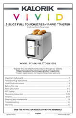 Kalorik VIVID TO52621SS Instruction Manual