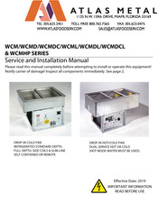Atlas Metal WCMDC SERIES Service And Installation Manual