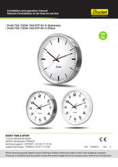 Bodet Profil 730-730W-740 NTP Wi-Fi Installation And Operation Manual