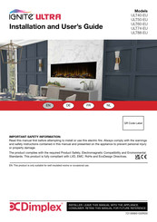 Dimplex Ignite ULTRA ULT50-EU Installation And User Manual