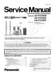 Panasonic SA-PT570EB Service Manual