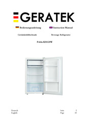 GERATEK Pobla KS8120W Instruction Manual