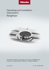 Miele KMR 1136-3 G GD EDST Operating And Installation Instructions