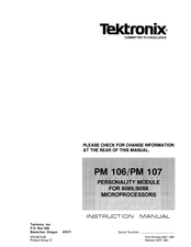 Tektronix PM 106 Instruction Manual