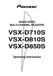 Pioneer VSX-D850S Operating Instructions Manual