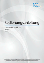 NGTeco NG-PPS1000 User Manual