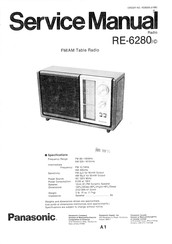 Panasonic RE-6280 Service Manual