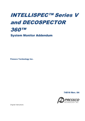 PRESSCO TECHNOLOGY DECISPECTOR 360 Operating Instructions Manual