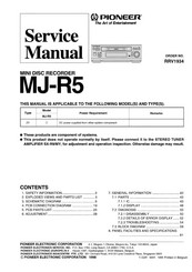 Pioneer MJ-R5 Service Manual
