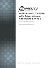 PRESSCO TECHNOLOGY INTELLISPEC CP830 Manual